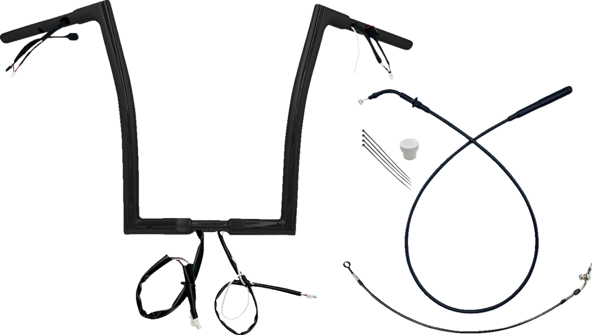 1-1/4\" EZ Install Flat Top Handlebar - 16\" - Black 2023 - 2024