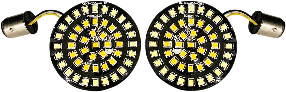 Bullet-Style Dual Front Turn Signal Insert - White - Amber 2007 - 2021