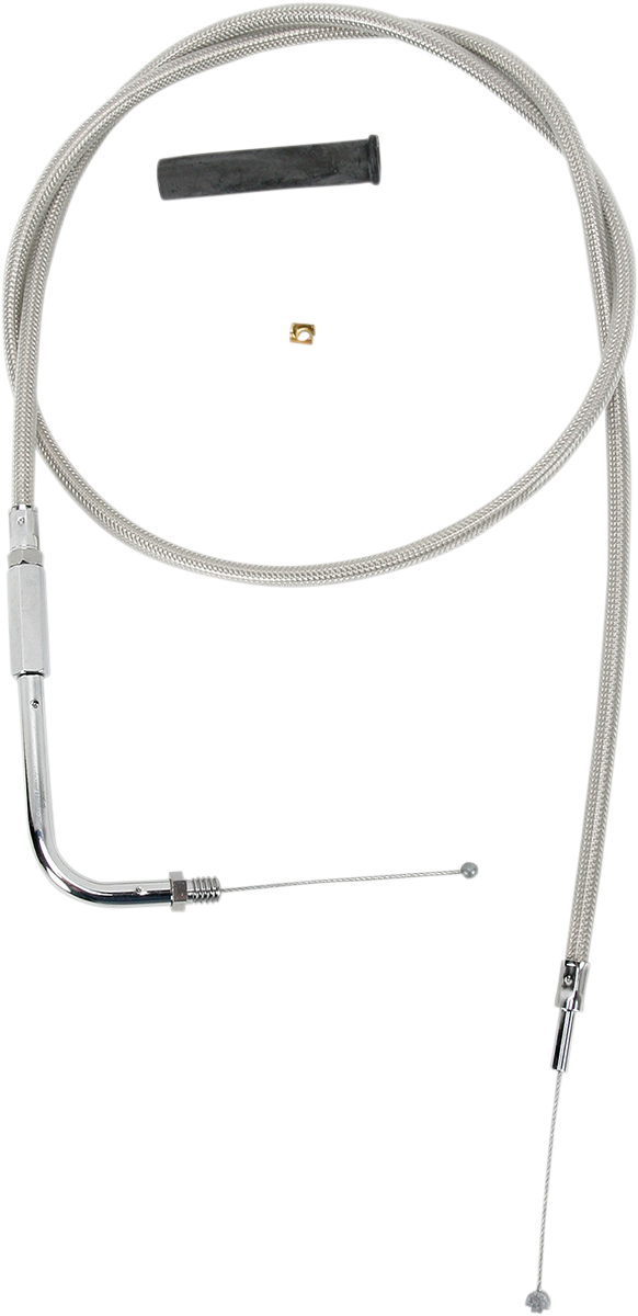 Stainless Braided Throttle Cable - 42\" 1990 - 1995