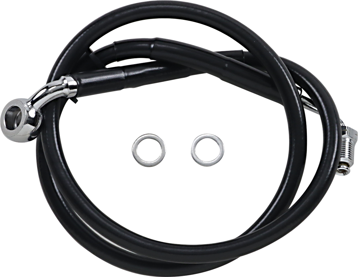 Brake Line - +8\" - Black - \'18-\'21 Softail 2018 - 2023