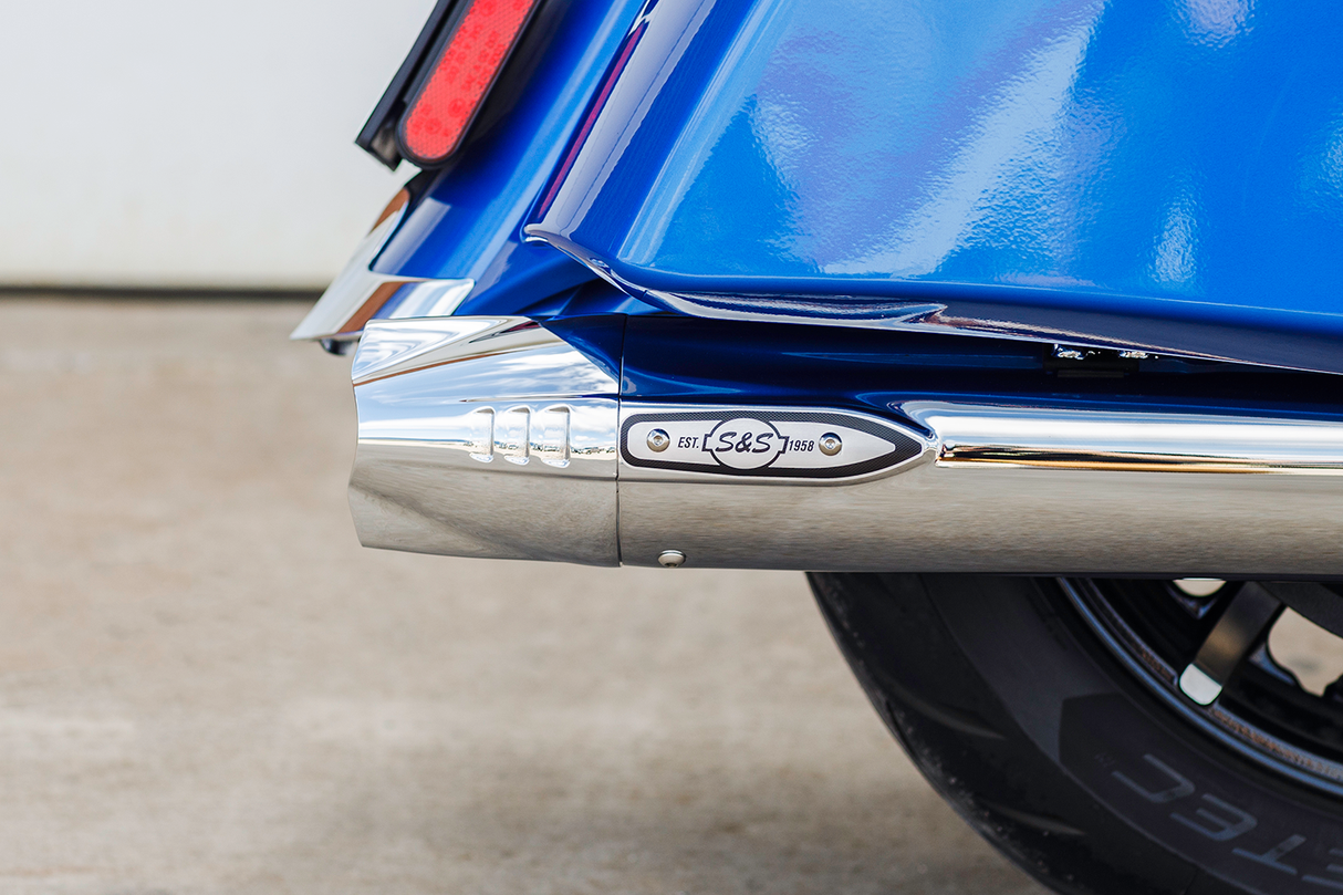 4\" Broadhead Slip-On Mufflers - Fishtail - Chrome 2014 - 2022