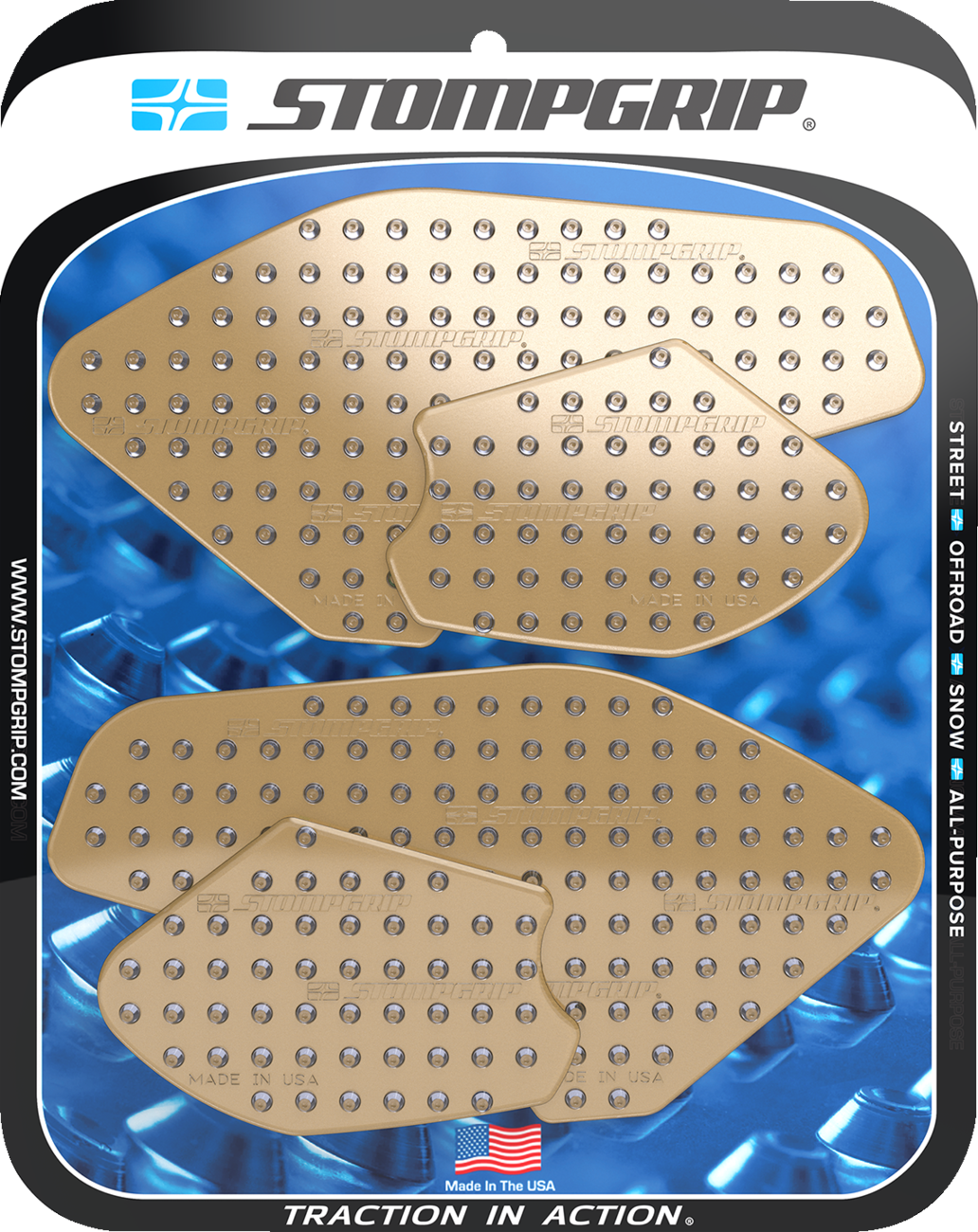 Traction Pad Tank Grips - Volcano - Clear - MT-07 2022 - 2025