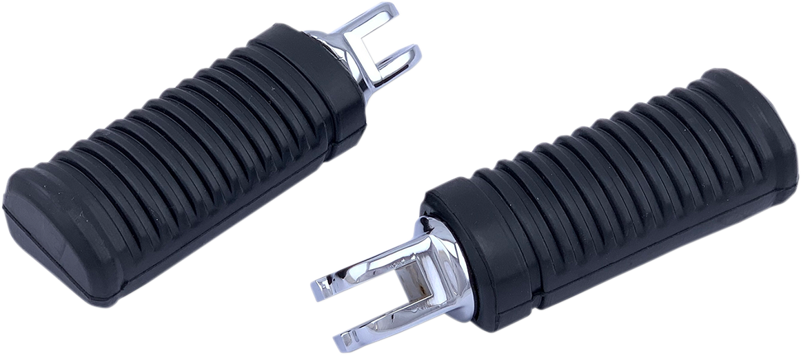 FML Footpegs - Driver - Chrome/Black - FL/FX/ELW 2018 - 2024