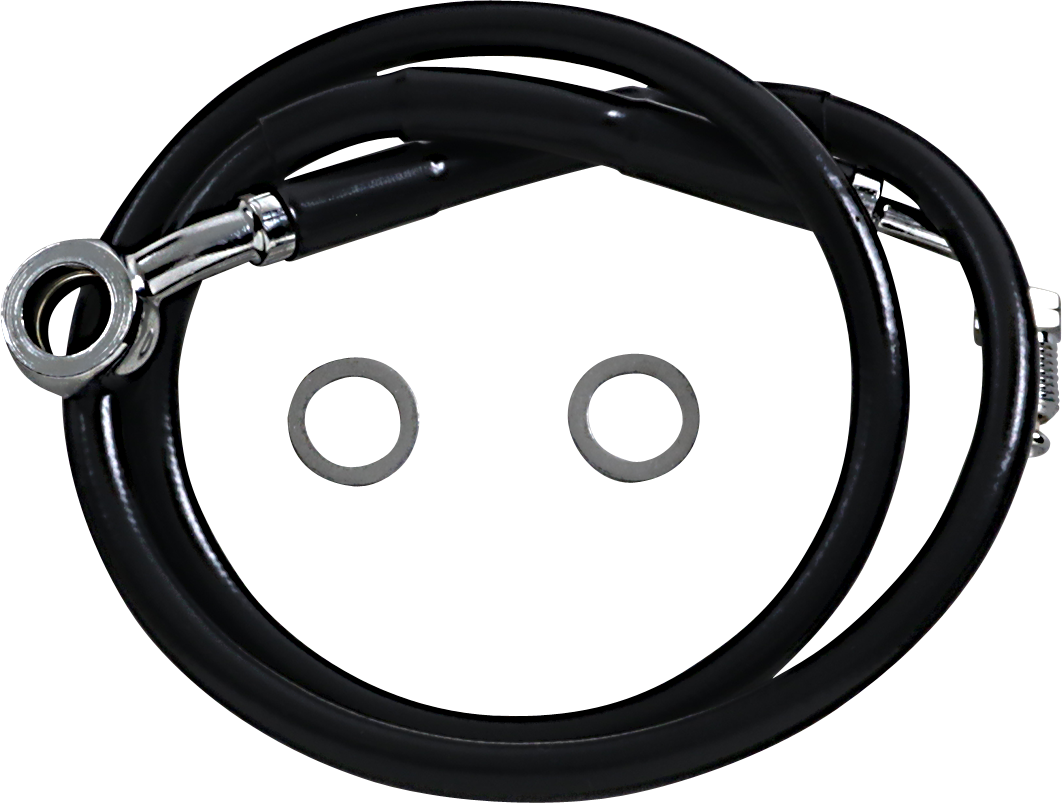 Brake Line - +8\" - Black - \'18-\'22 Softail 2018 - 2023