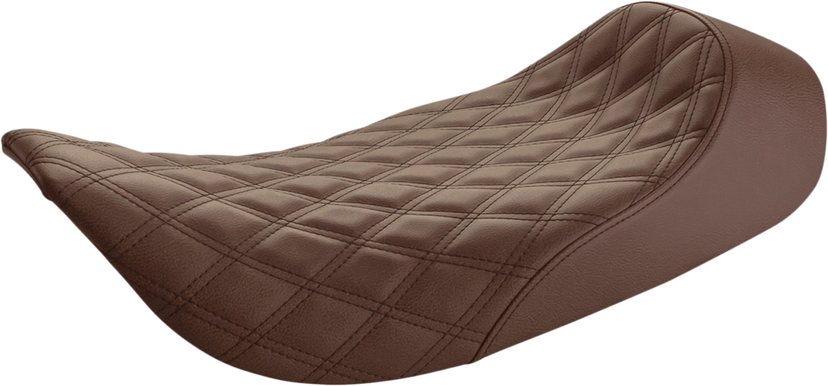 Renegade Solo Seat - Lattice Stitched - Brown - FLH \'97-\'07 1997 - 2007