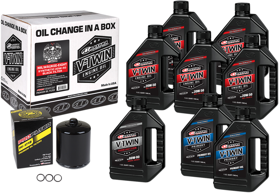 M8 Synthetic 20W-50 Oil Change Kit - Black Filter 2017 - 2022
