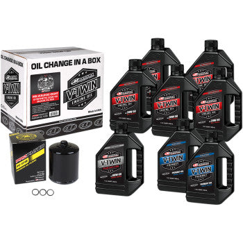 MAXIMA RACING OIL  3601-0714 Milwaukee-Eight M8 Synthetic 20W-50 Oil Change Kit - Black Filter
