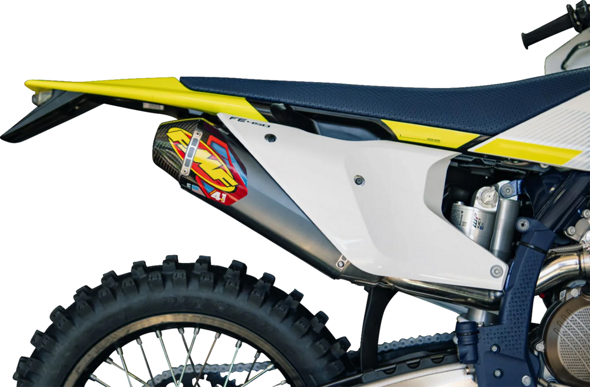 Factory 4.1 RCT Slip-On Muffler with Carbon Cap - Aluminum - KX 250 2025 - 2025