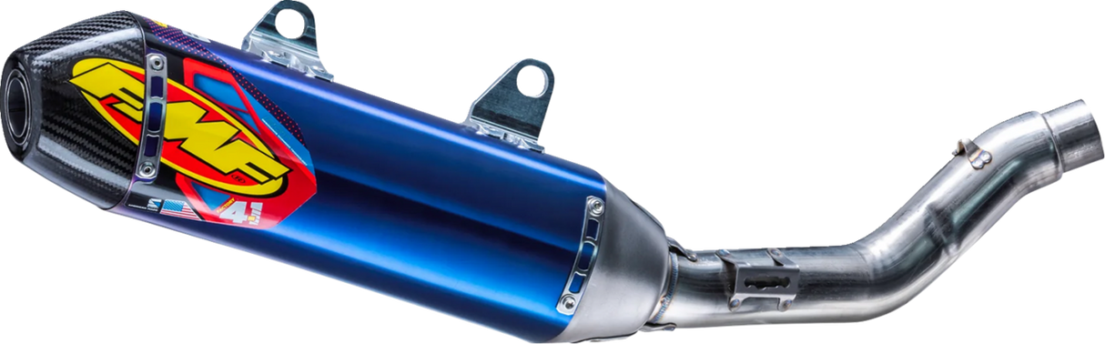 Factory 4.1 RCT Slip-On Muffler with Carbon Cap - Titanium Anodized - TF 250-X 2024 - 2025