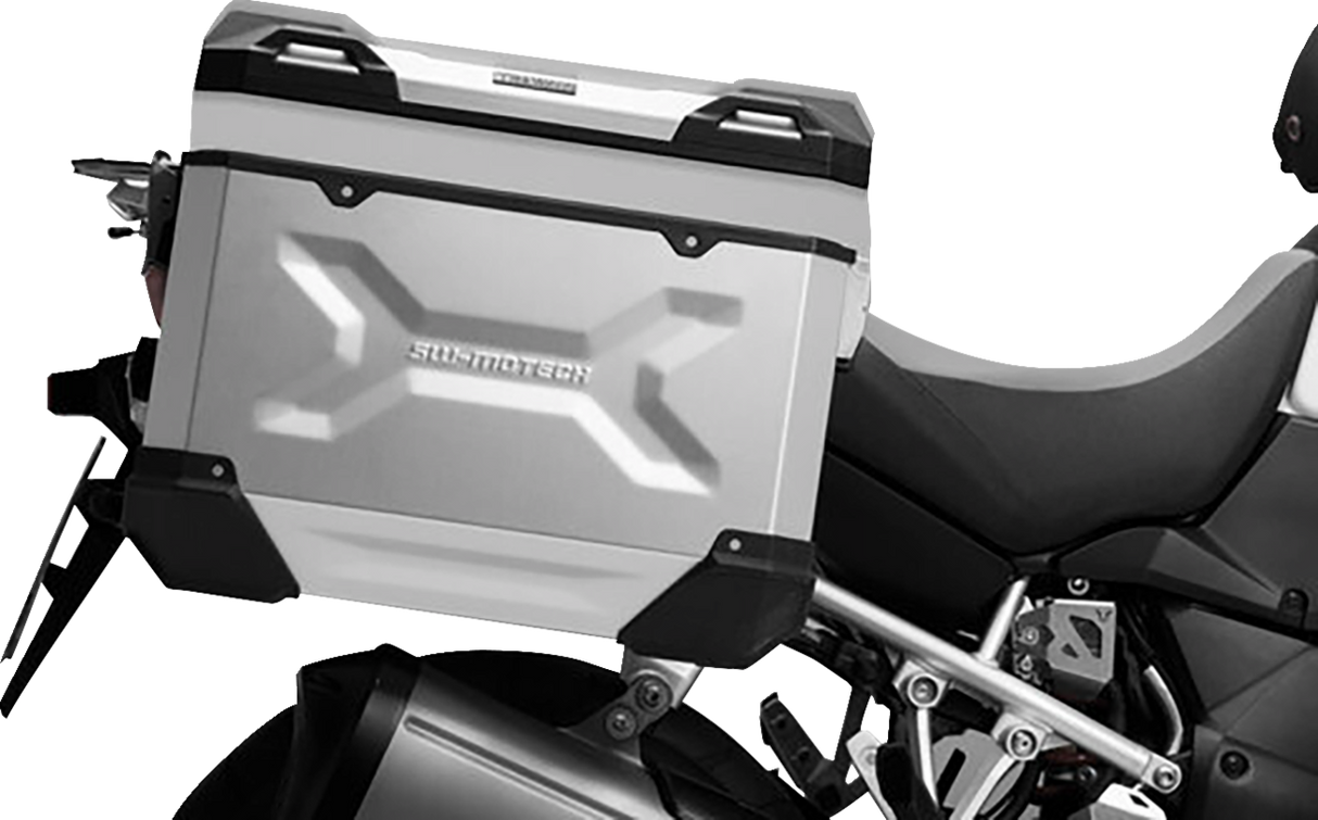 TRAX ADV Aluminum Case System - Silver - Suzuki V-Strom 650 \'11-\'16 2011 - 2016