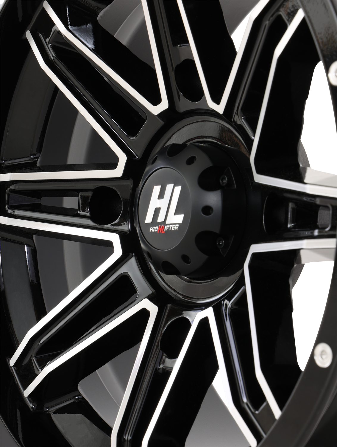 Wheel - HL22 - Front/Rear - Gloss Black w/Machined - 14x7 - 4/137 - 4+3 (+10 mm) 1992 - 2024