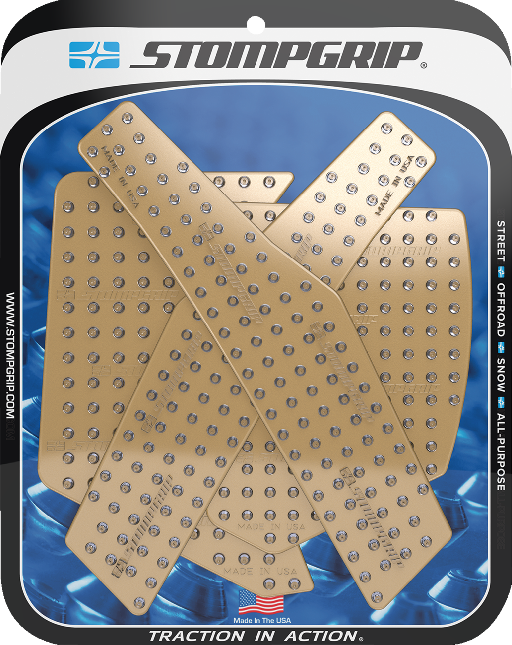 Traction Pad Tank Grips - Volcano - Clear - CRF300L/Rally 2021 - 2024