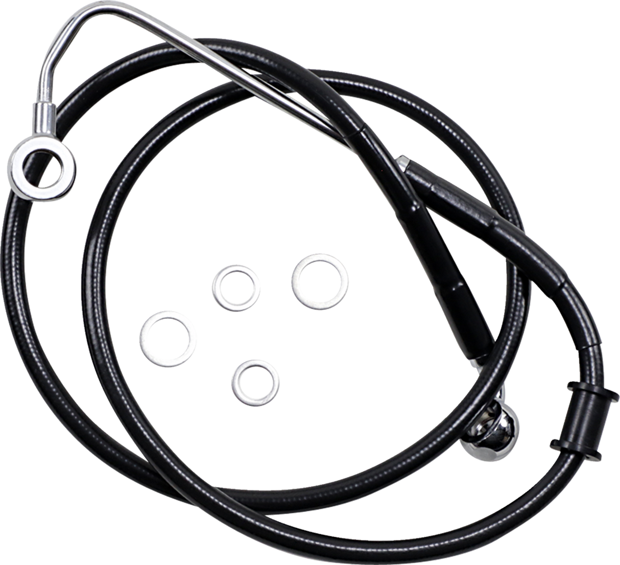Brake Line - +10\" - Black - \'15-\'17 Softail 2015 - 2017