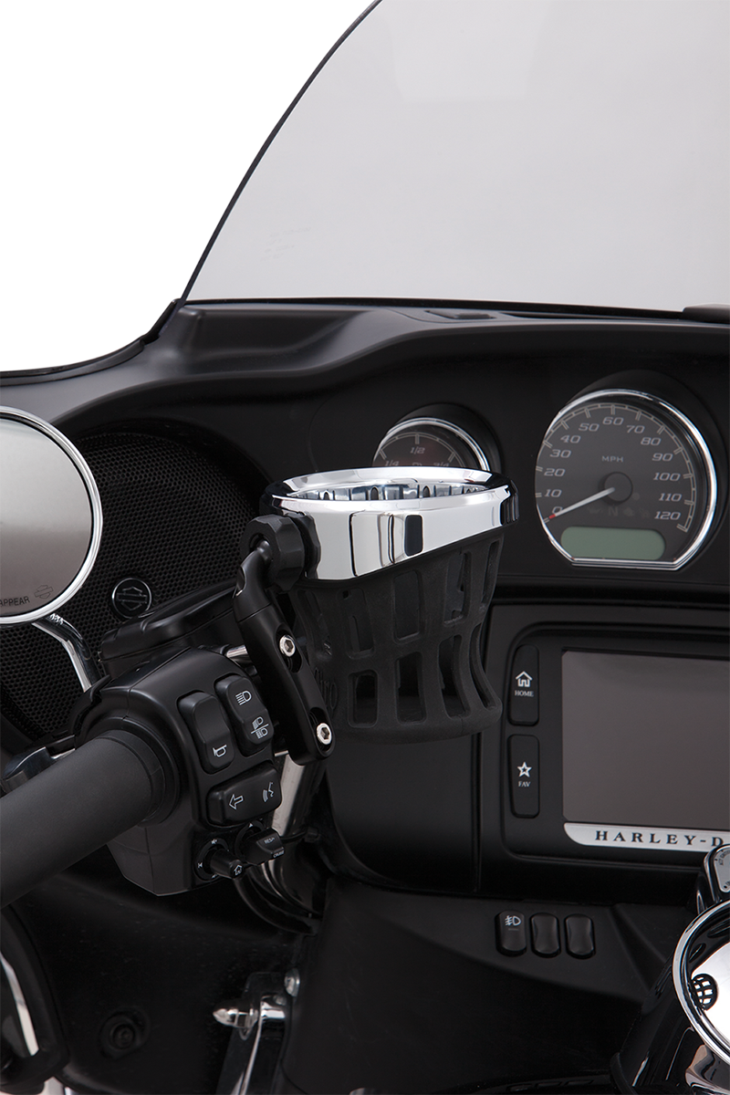 Drink Holder - Perch Mount - Chrome/Black 1982 - 2022