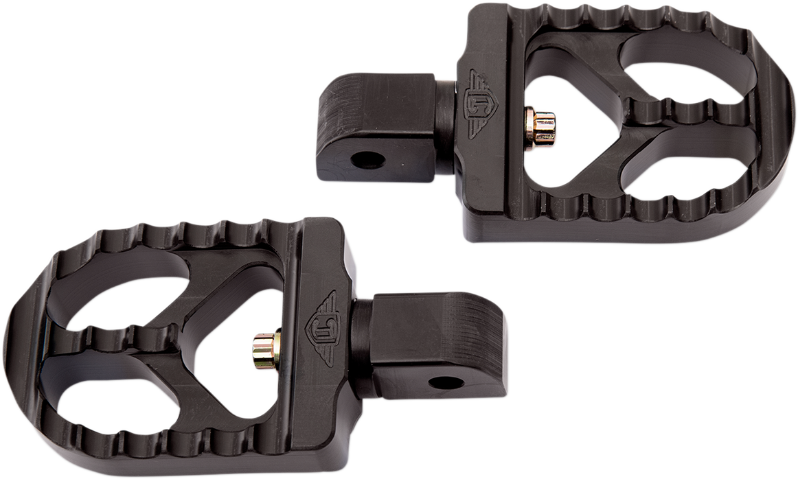 Serrated Footpegs - Black - Short 2018 - 2023