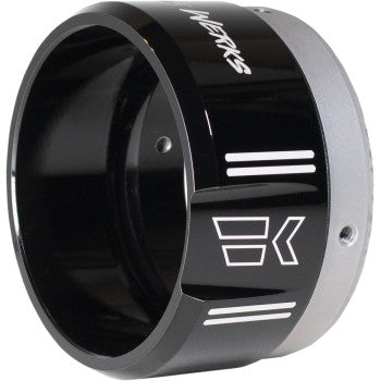 KHROME WERKS 1861-1453 4-1/2" Klassic Tip - Right - Black Powdercoat