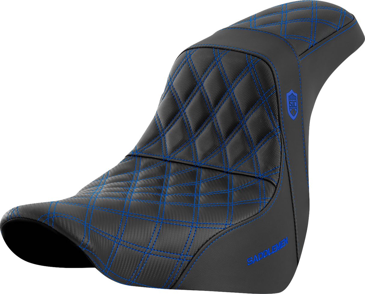 Pro Series SDC Performance Seat - without Backrest - Blue Stitch - FL/FX \'18-\'20 2018 - 2020