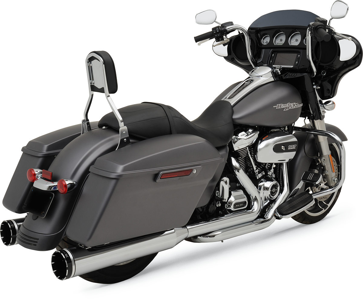 2-into-2 Dominator Exhaust System with 4-1/2\" Mufflers - Chrome - FL 2017 - 2022