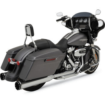 KHROME WERKS 1800-2175 2-into-2 Dominator Exhaust System with 4-1/2" Mufflers - Chrome - FL