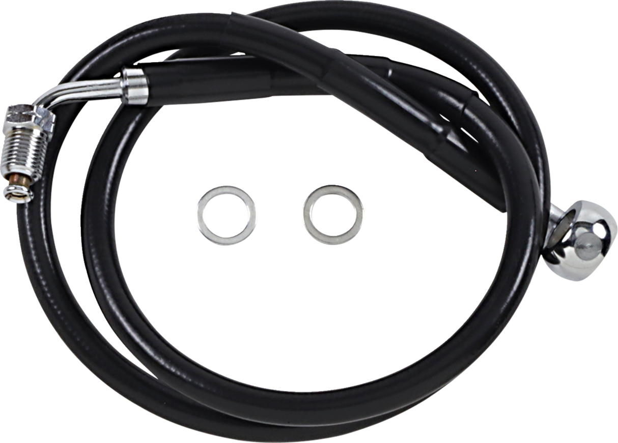 Brake Line - +8\" - Black - \'18-\'21 Softail 2018 - 2020