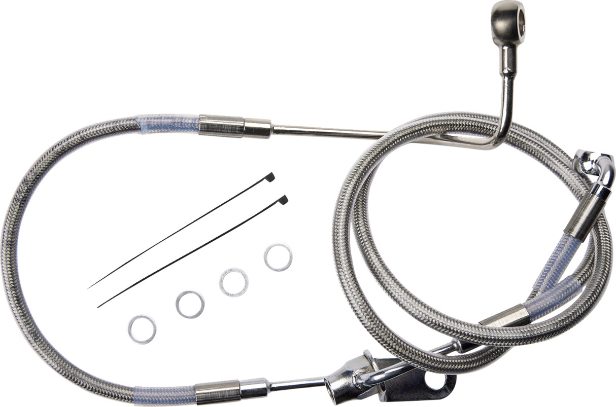 Brake Line - Rear - Non-ABS - Stainless Steel 2011 - 2017