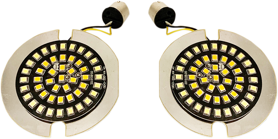 Flat-Style Dual Front Turn Signal Insert - White - Amber 2007 - 2019