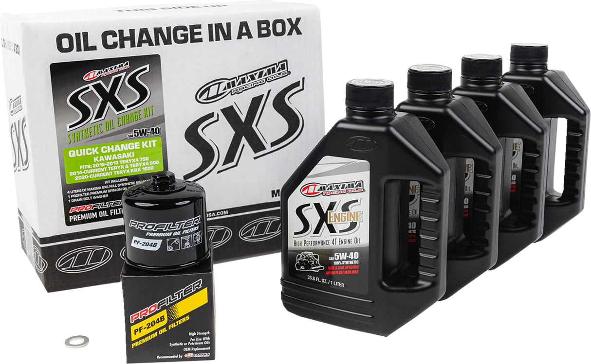 SXS Synthetic Oil Change Kit - Kawasaki Teryx - 5W40 2012 - 2024