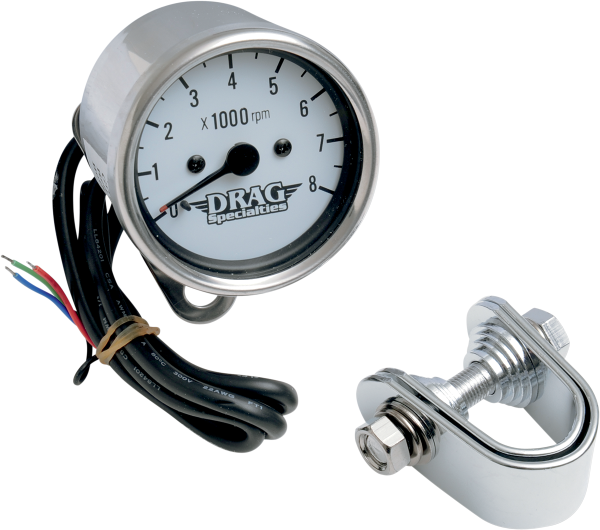 2.4\" Mini Electronic 8000 RPM Tachometer - Chrome Housing - White Face 1996 - 2003