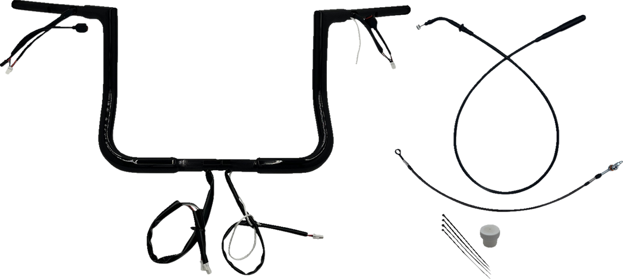 1-1/4\" EZ Install Flat Top Handlebar - 12\" - Black 2023 - 2024