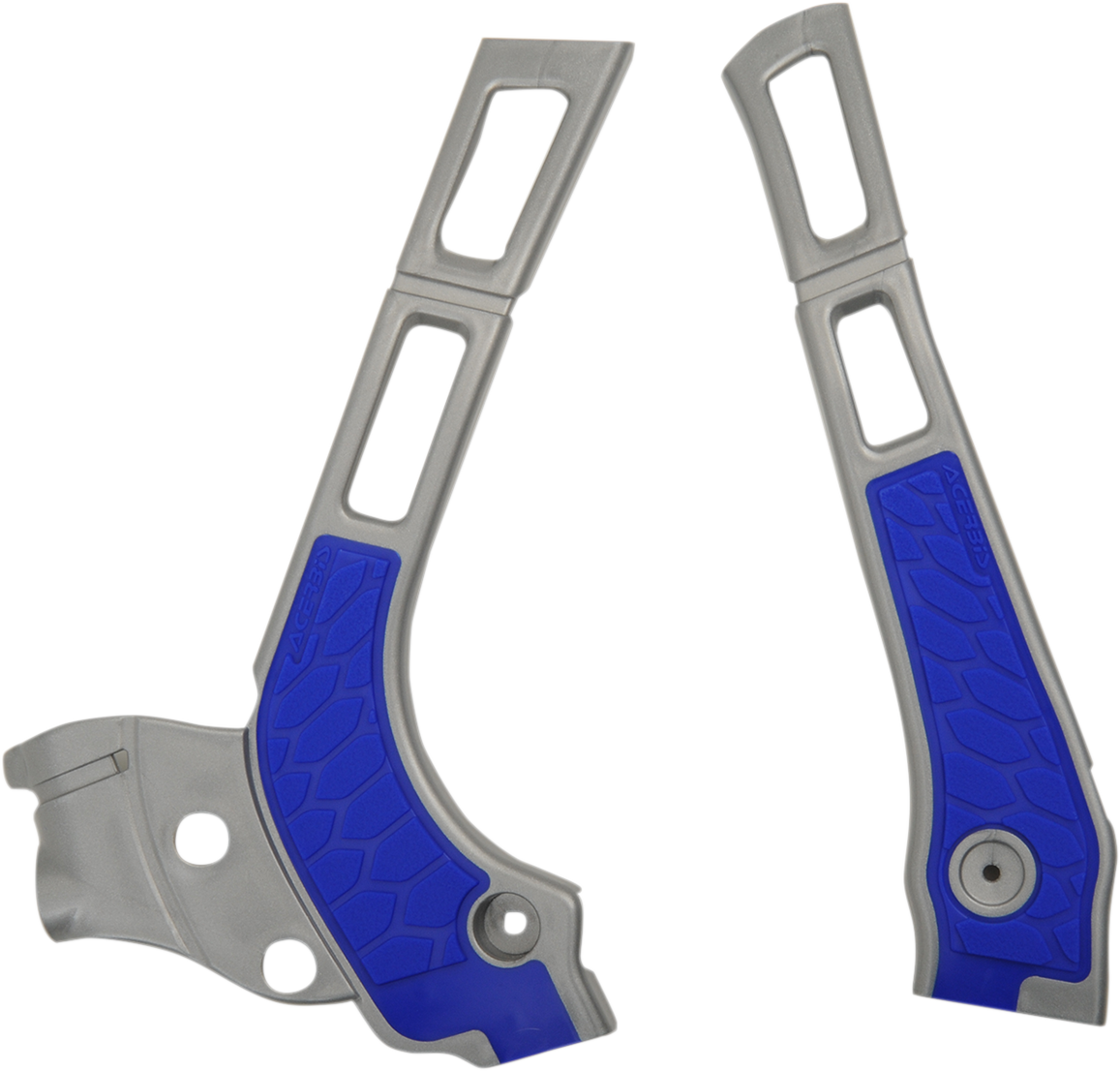 X-Grip Frame Guards - Silver/Blue - YZ 125/125X/250/250X 2005 - 2023