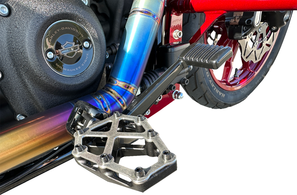 NXL Footpegs - Black w/ Stainless Steel Cover 2018 - 2024