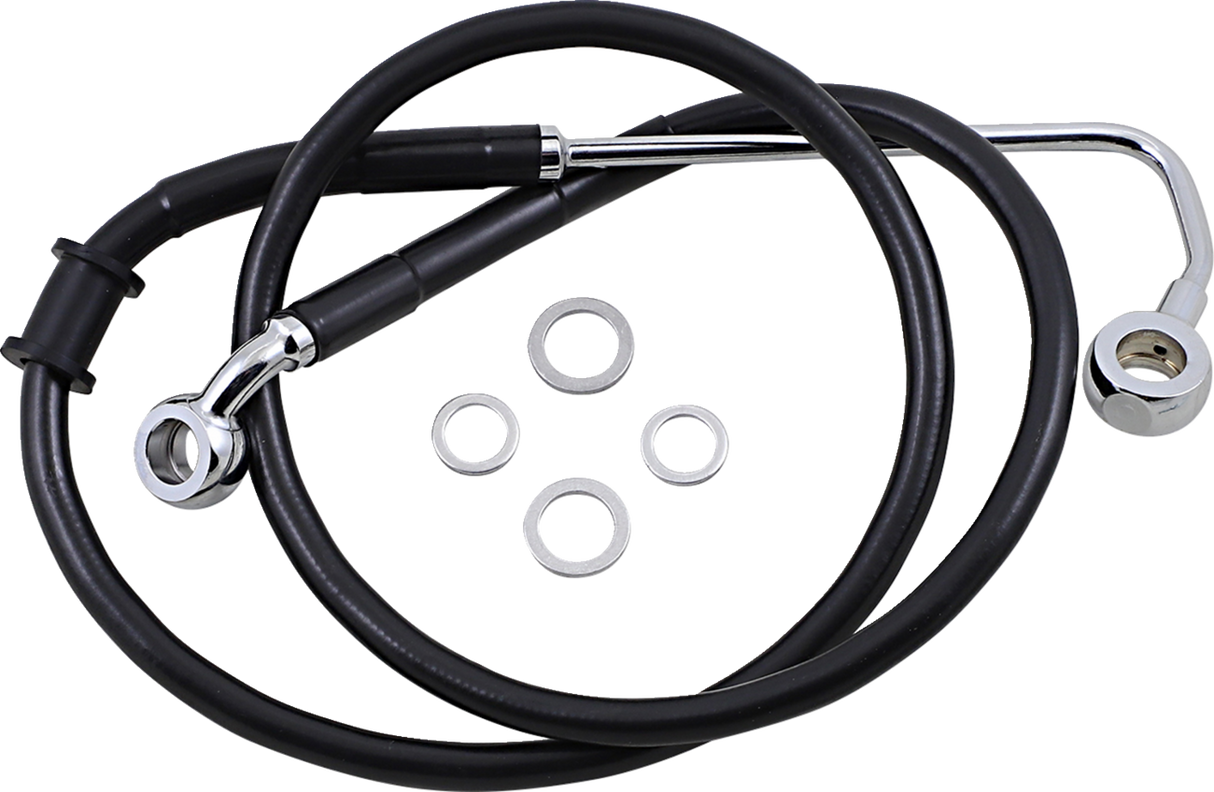 Brake Line - +6\" - Black - \'15-\'17 Softail 2015 - 2017