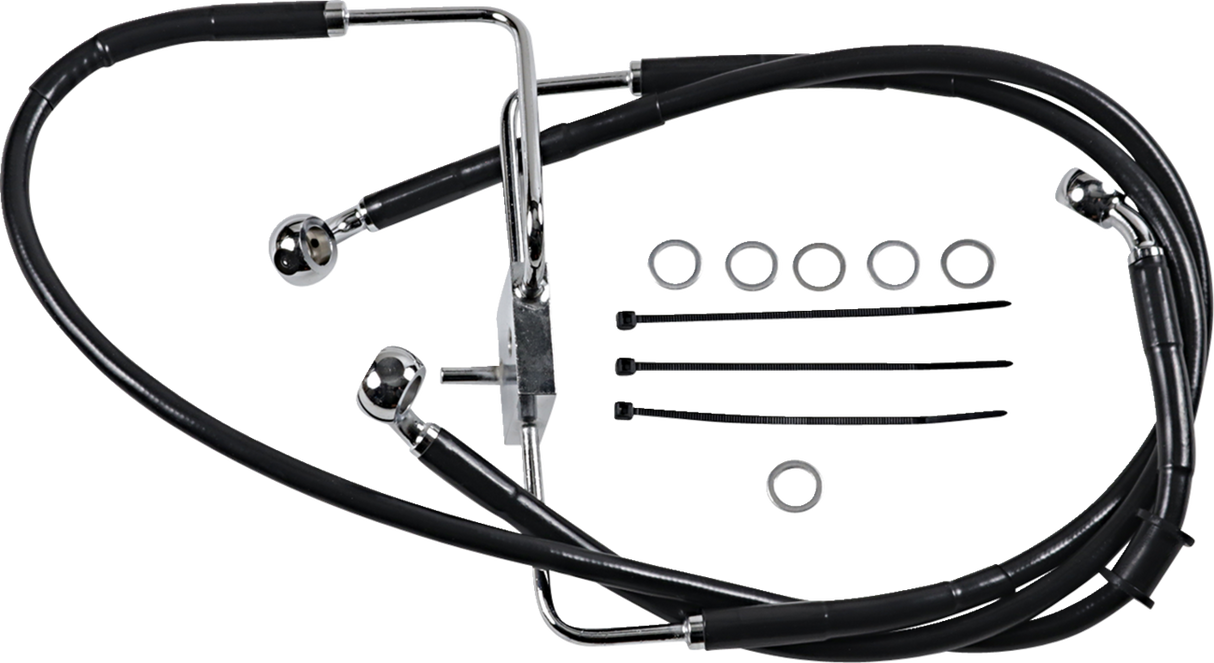 Brake Line - +8\" - Black - XL 2016 - 2020