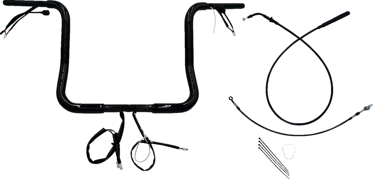 1-1/4\" EZ Install Round Top Handlebar - 14\" - Black 2023 - 2024