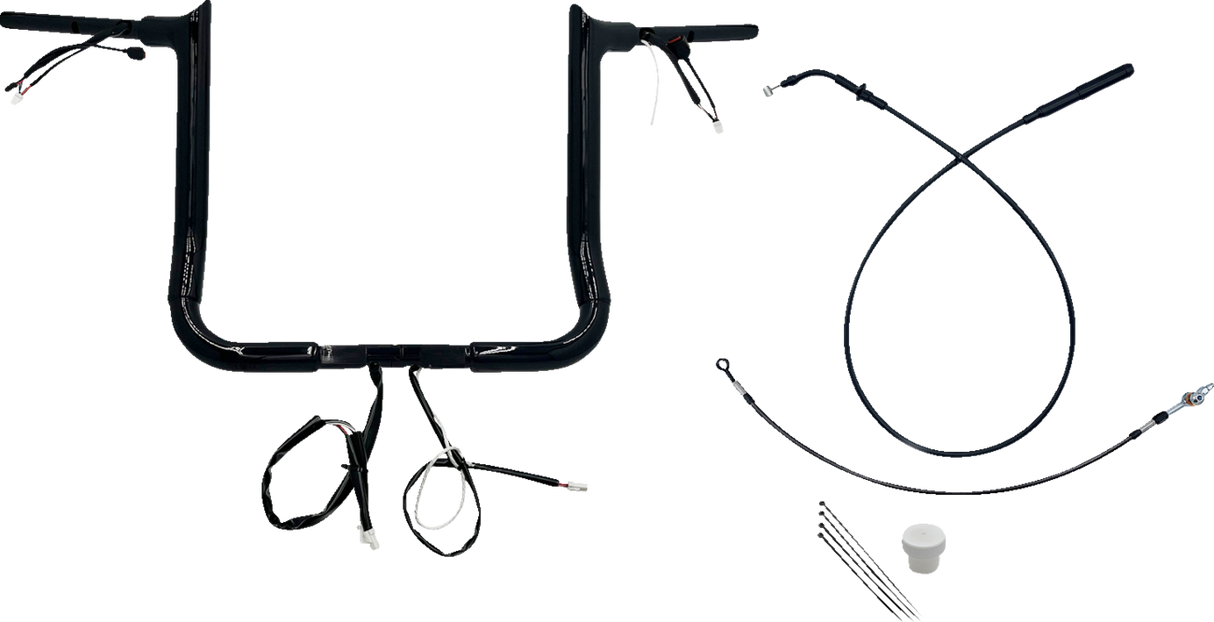 1-1/2\" EZ Install Pointed Top Handlebar - 14\" - Black 2023 - 2024