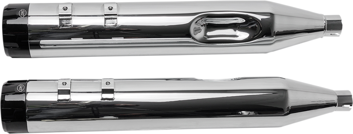 4-1/2\" MK45 Performance Mufflers - Chrome with Black Thruster 1998 - 2002