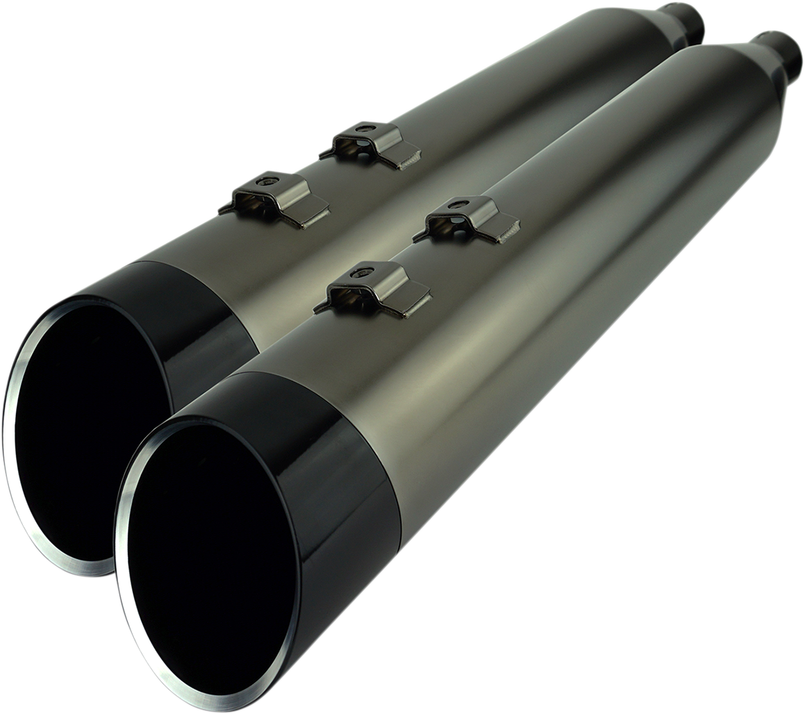 4.5\" Mufflers for Touring - Smoked Chrome with Edge 2017 - 2022