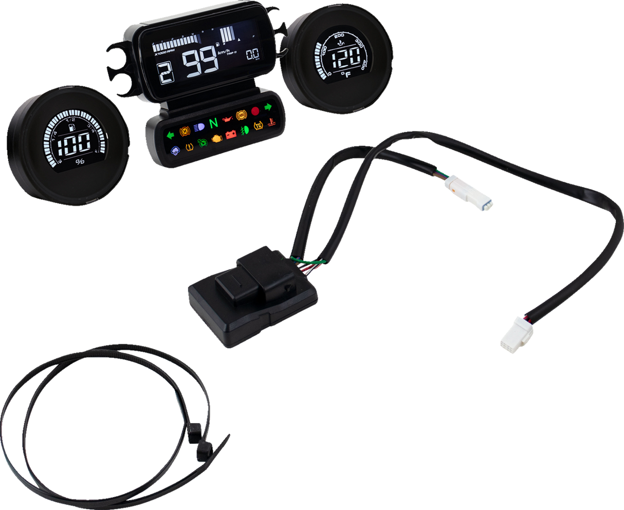 Complete D2 Gauge Kit - Engine Temperature - Harley Davidson® - Baggers 2014 - 2023