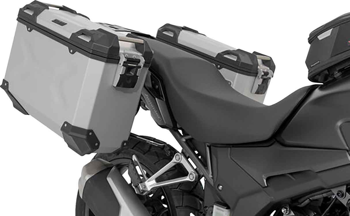 TRAX ADV Aluminum Case System - Silver - Honda CB/CBR/NX 500 \'13-\'24 2013 - 2024