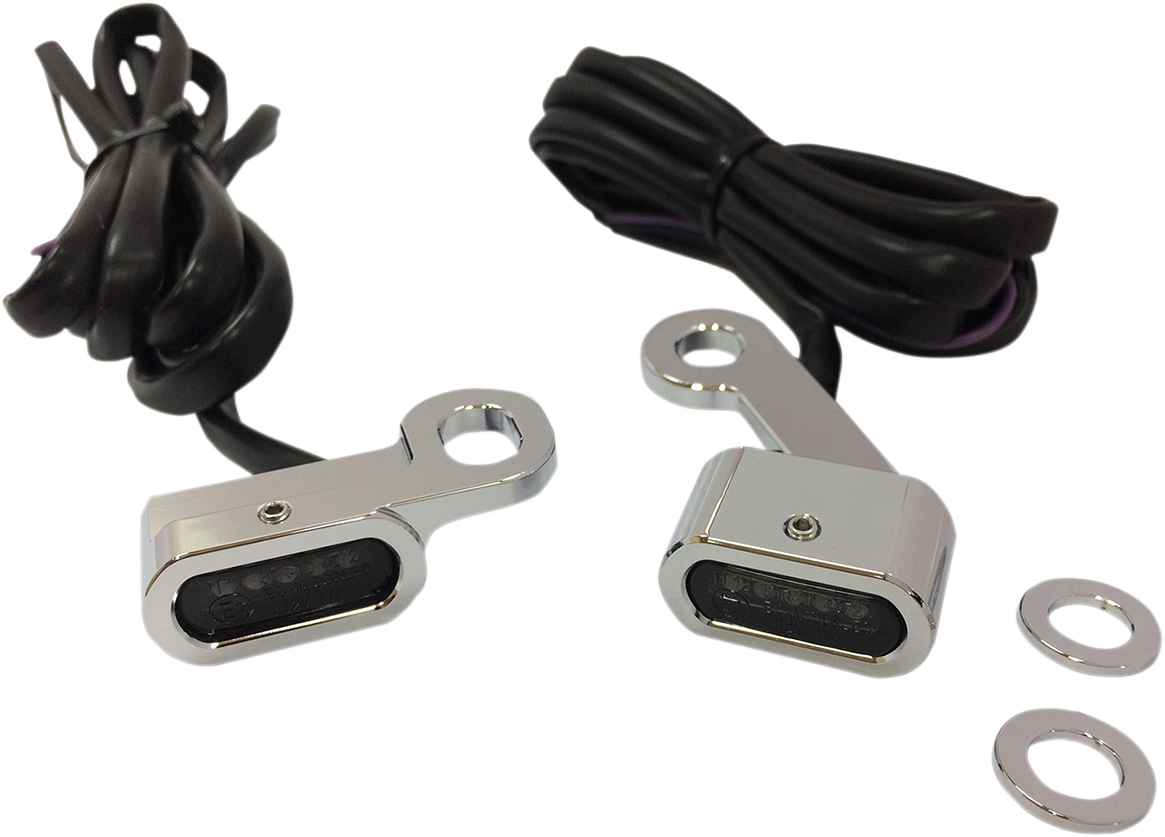 LED Handlebar Marker Lights - XL - Chrome/Smoke 2014 - 2022