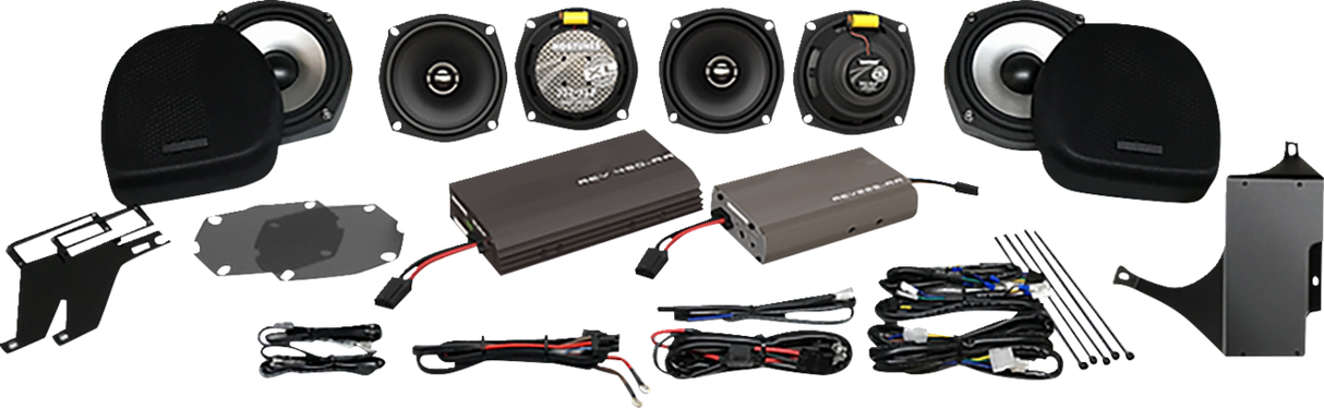 425 W Dual Amp/ 6 XL Speaker Kit - Harley Davidson 1998 - 2013