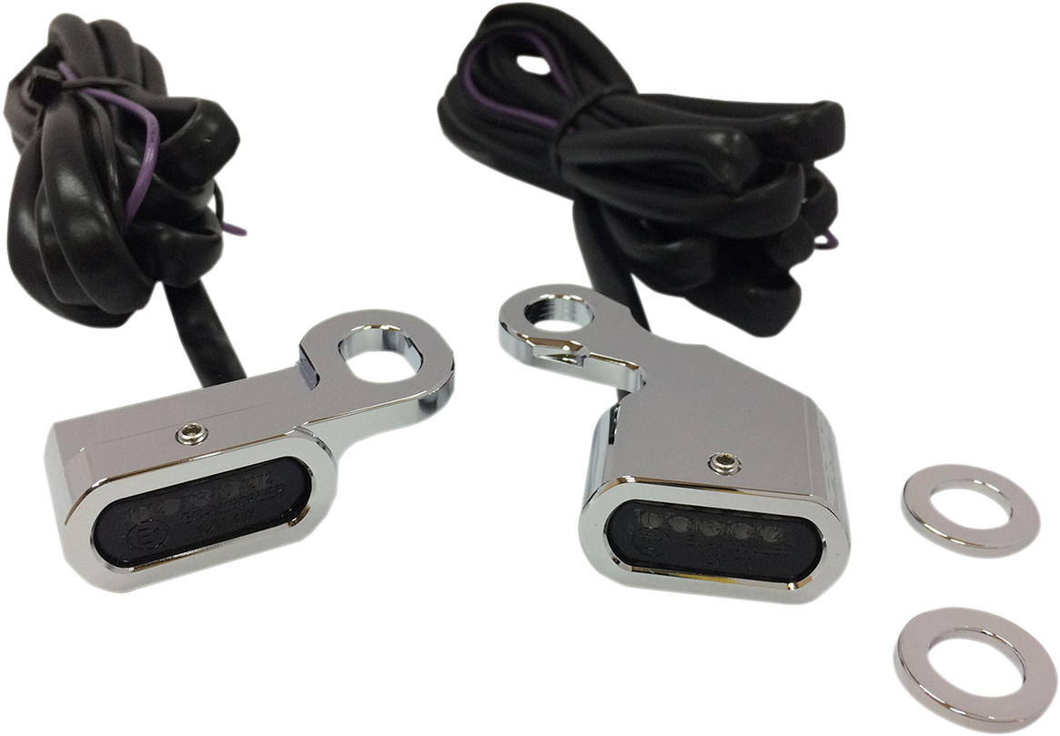 LED Handlebar Marker Lights - Chrome/Smoke 1996 - 2017