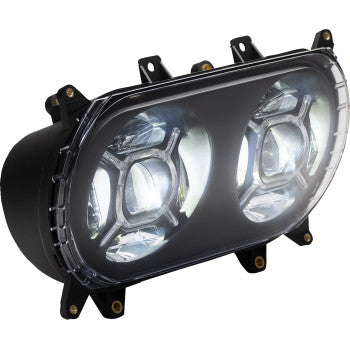 CUSTOM DYNAMICS 2001-2603 Double-X LED Headlight LED Headlight - Black - Road Glide