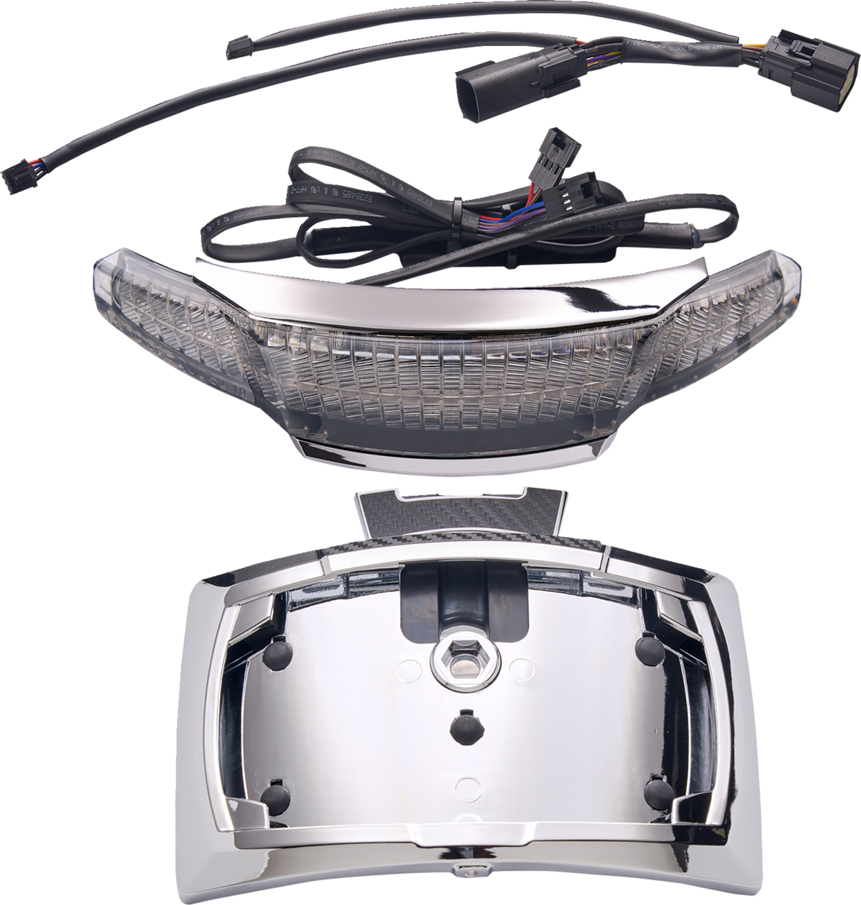 Taillight/License Plate Holder - Light Smoke Lens - Chrome 2014 - 2022