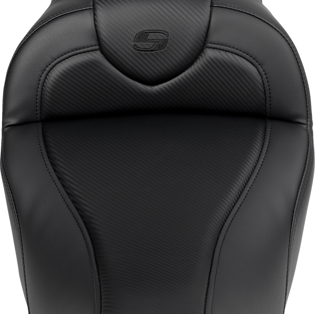 Roadsofa™ Seat - with Backrest - Carbon Fiber - Black Stitch - FL \'08-\'19 2008 - 2019