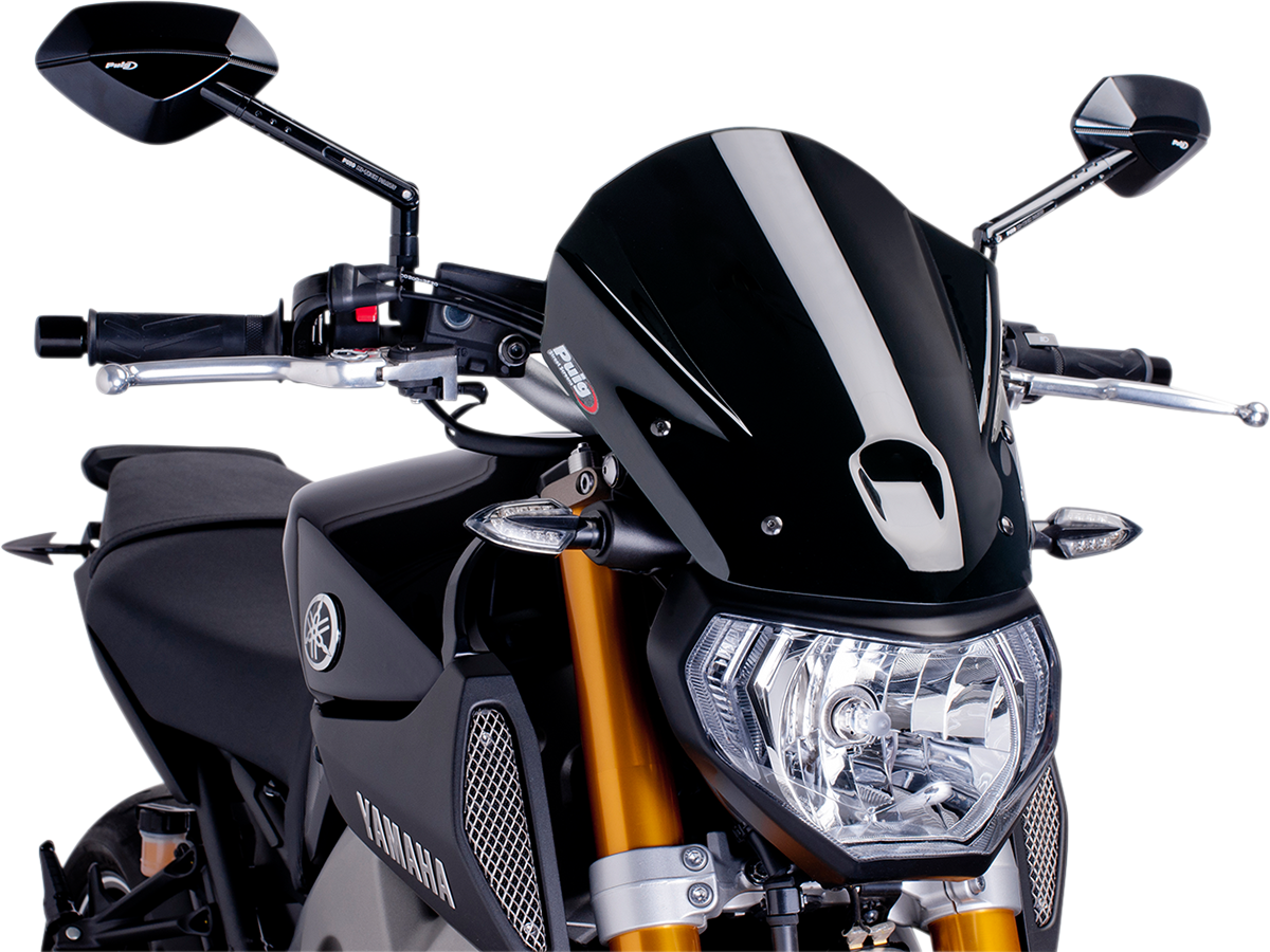 New Generation Windscreen - 13-3/4\" - Black - MT09 2013 - 2019