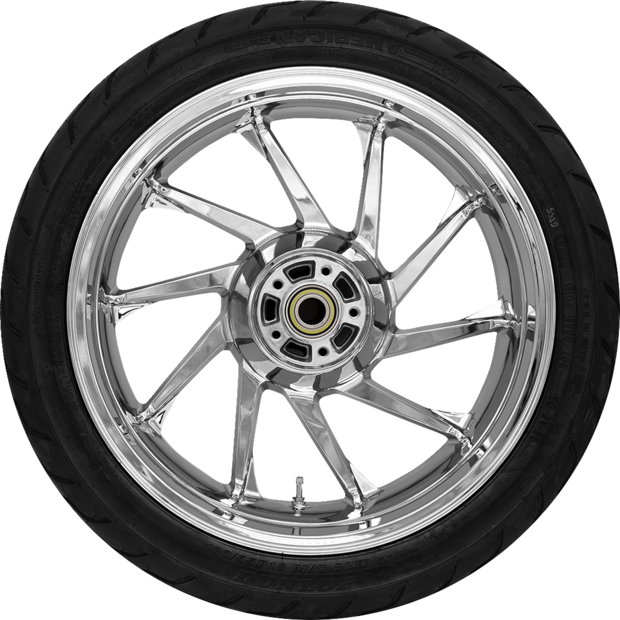 Hurricane Rear Wheel - Chrome (18\") | Dunlop Tire (180/55B18) 2009 - 2024