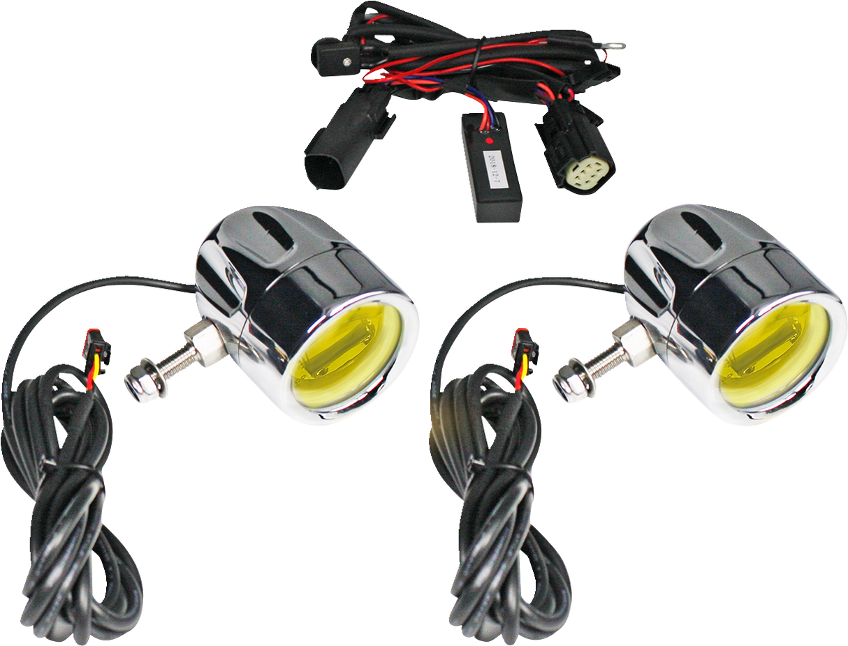 Fog Light - Chrome - Yellow Lens 2014 - 2024