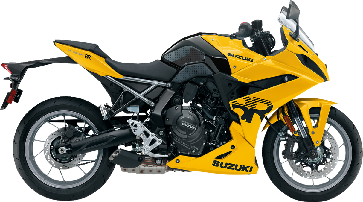 Traction Pad Tank Grips - Volcano - Clear - GSX-8R/S 2024 - 2025