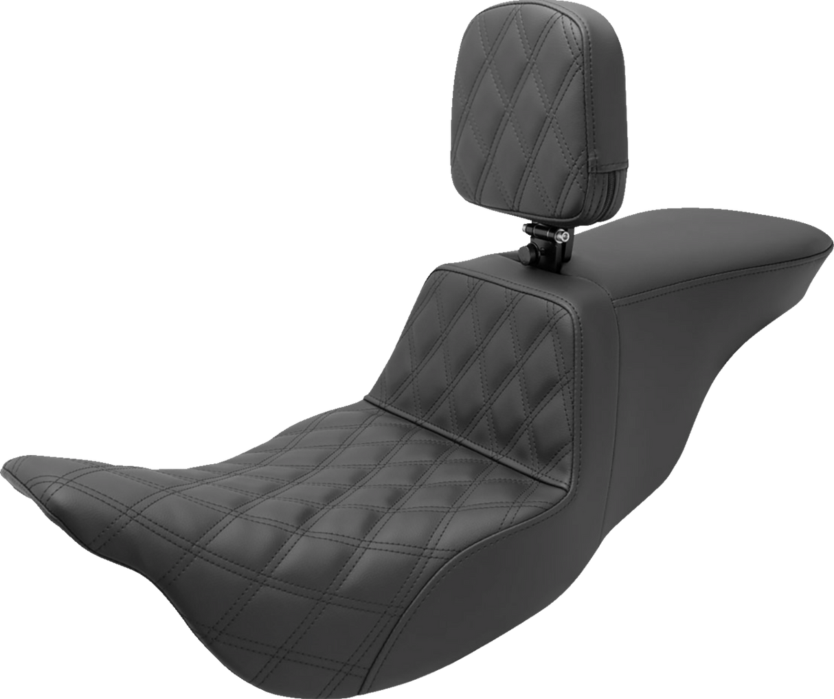 Tour Step-Up Seat - Rider Backrest - Rider Lattice Stitch - FL \'08-\'23 2008 - 2023